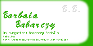 borbala babarczy business card